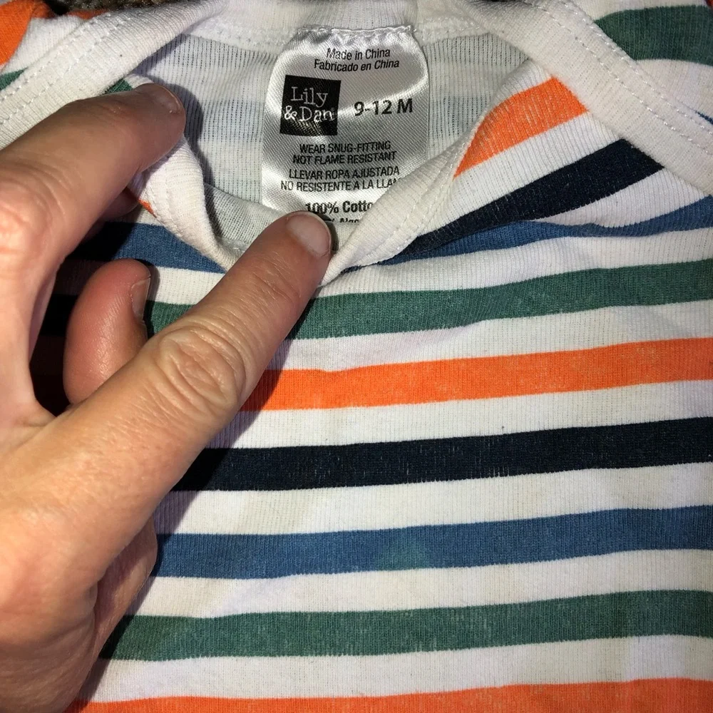 Lot of boys clothes Green 'Cute-a-Saurus' & Striped Bib pants shirt sz 9-12 mo